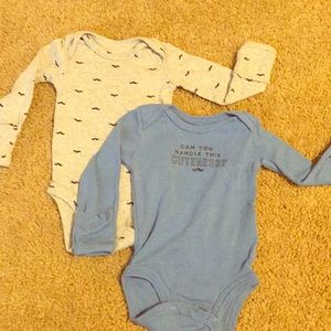 Carter’s Longsleeve mustache onesies